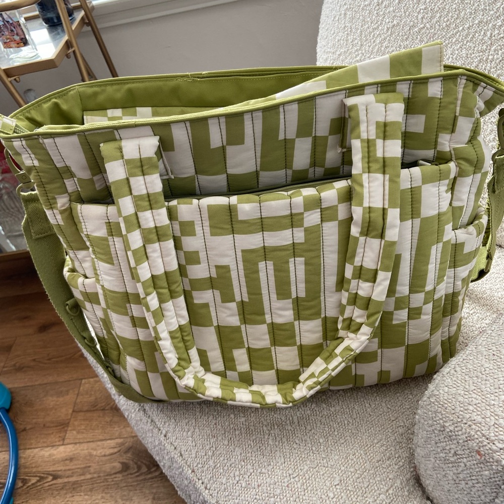 Beis x Elsa Hosk Quilted Play Date Diaper Bag Tote Bag